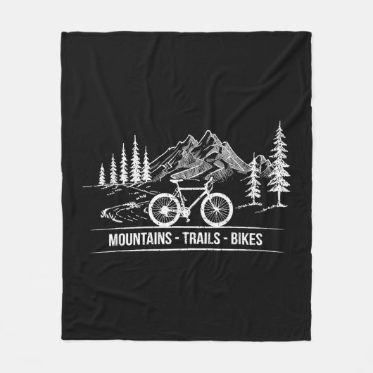 Mountain Trail Bikes - Radfahrer Rad fahren Fleecedecke (Vorderseite)