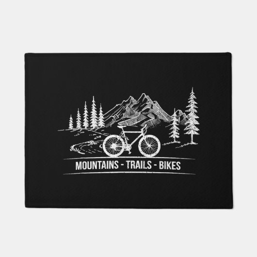 Mountain Trail Bikes - Radfahrer Rad fahren Fußmatte (Vorderseite)