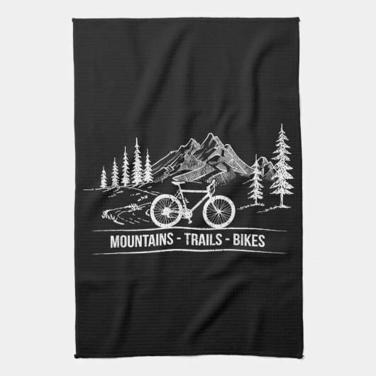 Mountain Trail Bikes - Radfahrer Rad fahren Geschirrtuch (Vertikal)