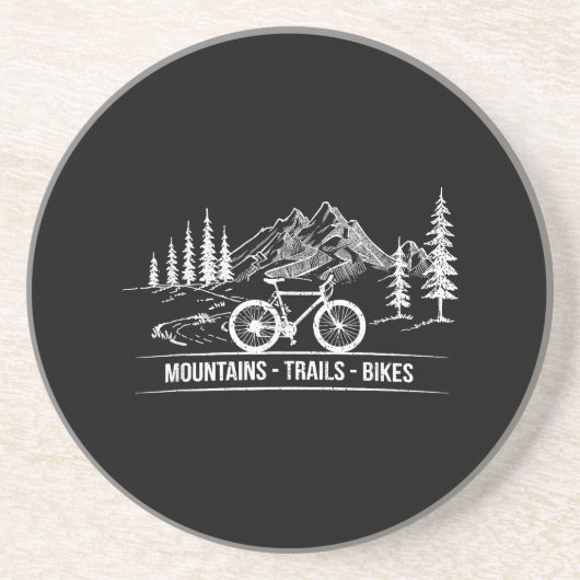 Mountain Trail Bikes - Radfahrer Rad fahren Getränkeuntersetzer (Vorne)
