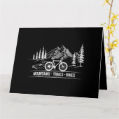 Mountain Trail Bikes - Radfahrer Rad fahren Karte (Gelbe Blume)