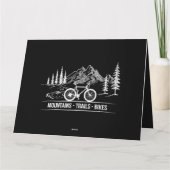 Mountain Trail Bikes - Radfahrer Rad fahren Karte (Rückseite)