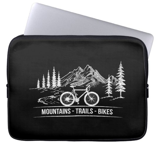 Mountain Trail Bikes - Radfahrer Rad fahren Laptopschutzhülle (Vorderseite)