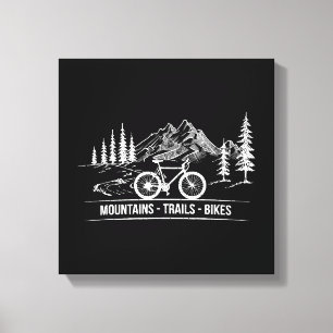 Mountain Trail Bikes - Radfahrer Rad fahren Leinwanddruck