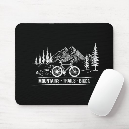 Mountain Trail Bikes - Radfahrer Rad fahren Mousepad (Mit Mouse)