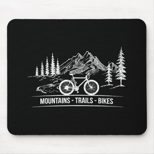 Mountain Trail Bikes - Radfahrer Rad fahren Mousepad (Vorne)