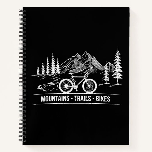 Mountain Trail Bikes - Radfahrer Rad fahren Notizblock (Vorderseite)