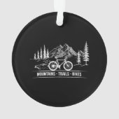 Mountain Trail Bikes - Radfahrer Rad fahren Ornament (Rückseite)