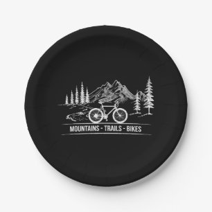 Mountain Trail Bikes - Radfahrer Rad fahren Pappteller