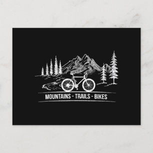 Mountain Trail Bikes - Radfahrer Rad fahren Postkarte