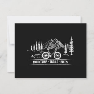 Mountain Trail Bikes - Radfahrer Rad fahren Postkarte