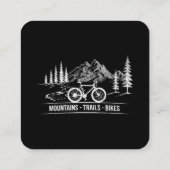 Mountain Trail Bikes - Radfahrer Rad fahren Quadratische Visitenkarte (Rückseite)