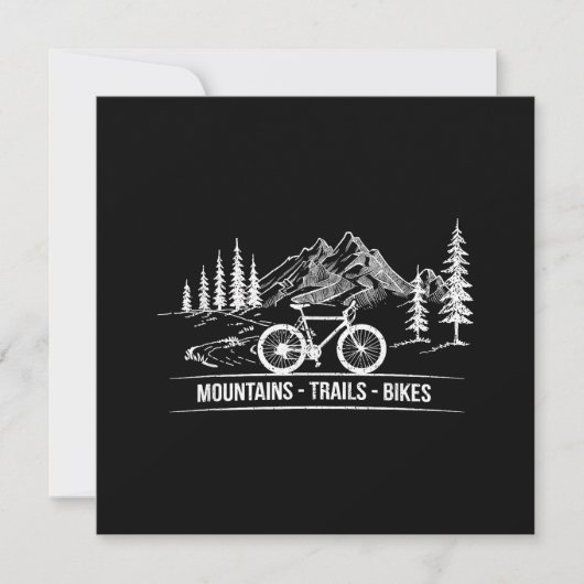 Mountain Trail Bikes - Radfahrer Rad fahren Save The Date (Vorderseite)