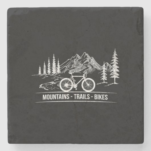 Mountain Trail Bikes - Radfahrer Rad fahren Steinuntersetzer (Vorderseite)