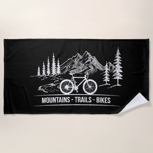 Mountain Trail Bikes - Radfahrer Rad fahren Strandtuch (Vorderseite)