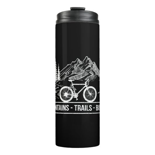 Mountain Trail Bikes - Radfahrer Rad fahren Thermosbecher (Vorderseite)