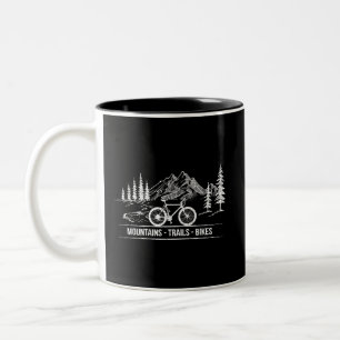 Mountain Trail Bikes - Radfahrer Rad fahren Zweifarbige Tasse