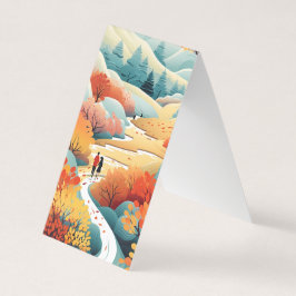 Mountain Trail Folding Lesezeichen Bookmarkers Visitenkarten