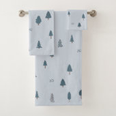 Mountain Tree Blue Bird Boy Bad Badhandtuch Set (Insitu)