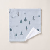 Mountain Tree Blue Bird Boy Bad Badhandtuch Set (Waschlappen)
