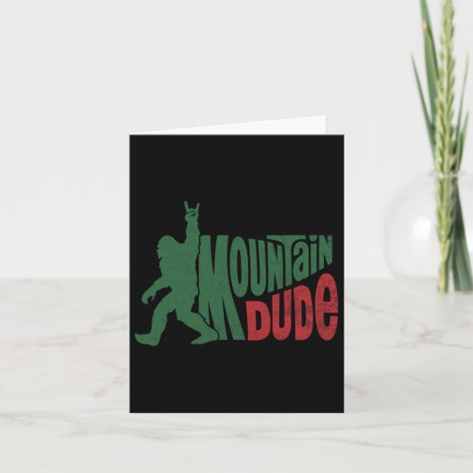 Mountain Typ Funny Bigfoot Sasquatch Wandergeschen Karte (Vorderseite)