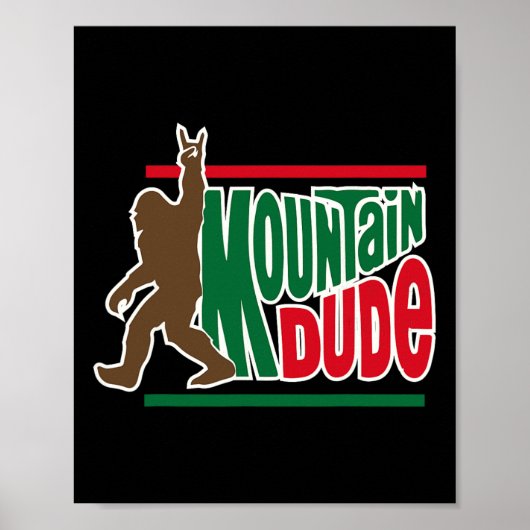 Mountain Typ lustiger Big Foot Sasquatch Wanderer Poster (Vorne)