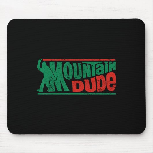 Mountain Typ Lustiger Bigfoot Sasquatch Rock On Hi Mousepad (Vorne)