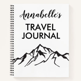 Mountain Vacation Travel Journal Spiral Notebook Notizblock