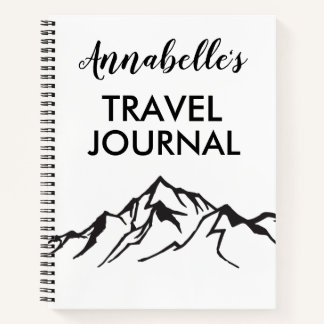 Mountain Vacation Travel Journal Spiral Notebook Notizblock