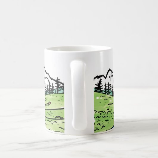 Mountain Valley with Stream Mug Kaffeetasse (Henkel)