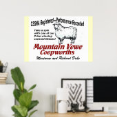 Mountain Vewe Coopworth Poster (Heimbüro)