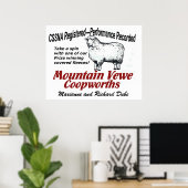 Mountain Vewe Coopworth Poster (Heimbüro)