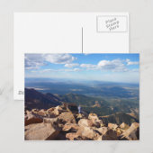 Mountain view at the top of Pikes Peak Postkarte (Vorne/Hinten)