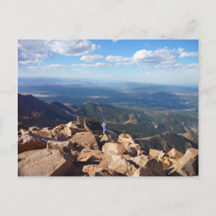 Mountain view at the top of Pikes Peak Postkarte