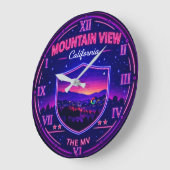 Mountain View California Tech Valley Große Wanduhr (Winkel)