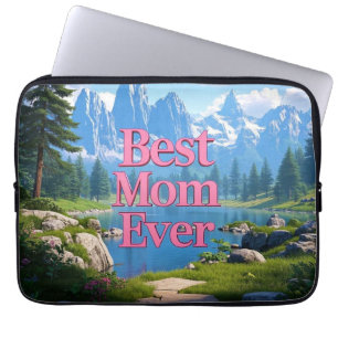 Mountain View Mutter Tag Beste Mama je Laptopschutzhülle