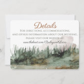 Mountain View Wedding Details Card Save The Date (Vorderseite)