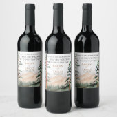 Mountain View Wedding Wine Labels Weinetikett (Flaschen)