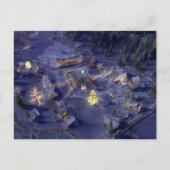 Mountain Village Weihnachten Postkarte (Vorderseite)