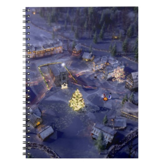 Mountain Village Weihnachtsgeschenk Notizblock (Vorderseite)