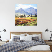 Mountain Vineyard Farmhouse Wall Art Canvas Print Leinwanddruck (Insitu (Schlafzimmer))