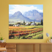 Mountain Vineyard Farmhouse Wall Art Canvas Print Leinwanddruck (Insitu (Wohnzimmer))