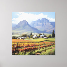 Mountain Vineyard Farmhouse Wall Art Canvas Print Leinwanddruck