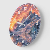 Mountain Wall Clock — Nature-Inspired Design Große Wanduhr (Winkel)
