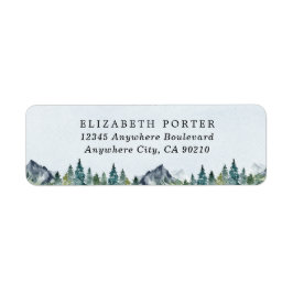 Mountain Watercolor Elegante Rustikale Hochzeit