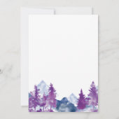 Mountain Watercolor Elegante Rustikale Hochzeit Einladung (Rückseite)