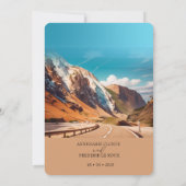 Mountain Watercolor Evergreen Rustikale Hochzeit Einladung (Rückseite)