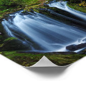 Mountain Waterfall Poster (Ecke)