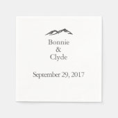 Mountain Wedding Cocktail Napkins Serviette (Vorderseite)