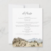 Mountain Wedding Details Karte (Vorderseite)